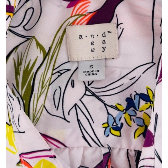 A New Day Floral Sleeveless Button-Up Blouse  Size S  Lightweight & Colorful - Picture 2 of 5